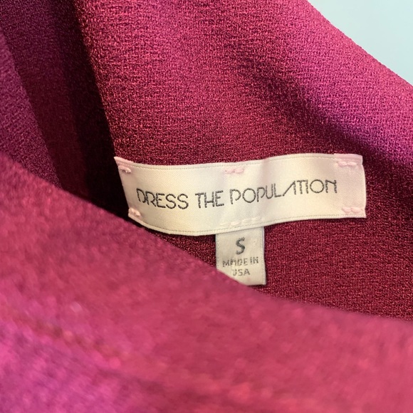 NWOT Dress the Population Frida One-Shoulder Crepe - Picture 3 of 6